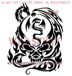 Dragon Crystal Skull Tattoo