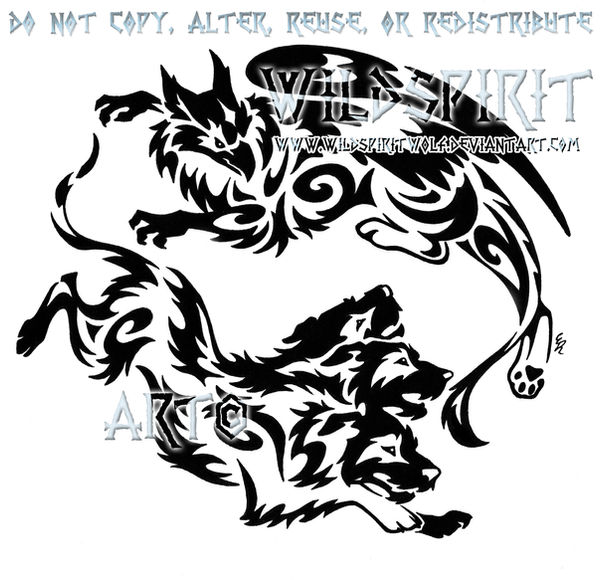 Gryphon And Cerberus Tribal Design