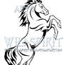 Rearing Horse Tribal Design