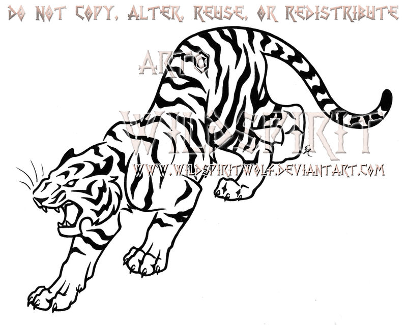 Fierce Prowling Tiger Design