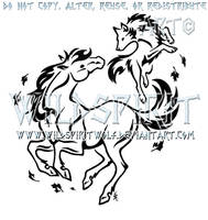 Spirit Dance - Wolf And Horse Design