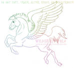 Flying Pegasus Sketch Commission by WildSpiritWolf
