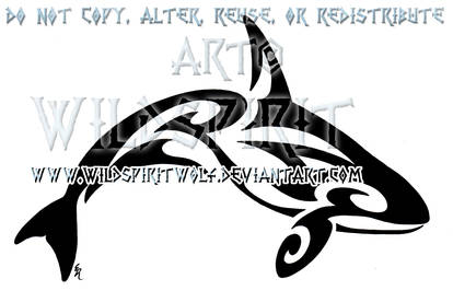 Tribal Killer Whale Tattoo