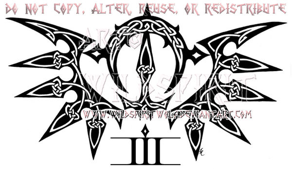 Celtic Knotwork Tribal Wings Design