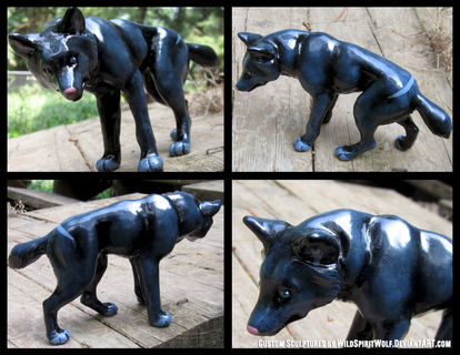 Dark Wolf Tekla Sculpture