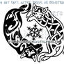 Yin Yang Cats And Snowflake Design