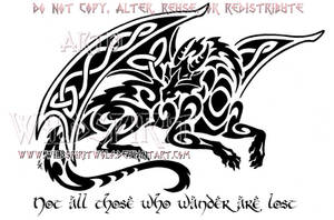 Smaug Celtic Tribal Dragon Design