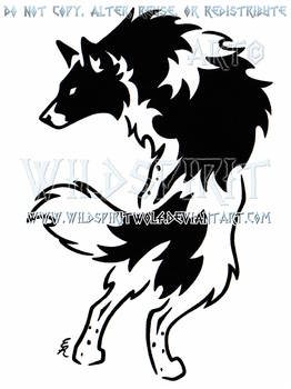 Jasper Border Collie Tribal Design