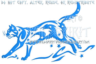 Starry Patronus Cat Tribal Design