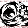 Curled Fox Tribal Design