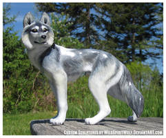 Celtic Wedding Topper Grey Wolf - Woods