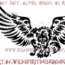 Fierce Winged Werewolf Design