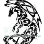 Celtic Knot Tribal Dragon Design