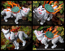 Okami Amaterasu - Wolf Sculpture Commission