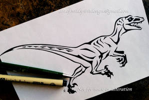 Running Velociraptor - Tribal Design