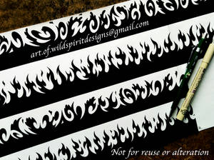 Armbands - Fire + Water Tribal Designs