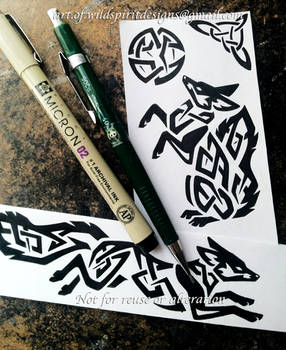 Lunar Foxes - Tribal Knotwork Designs