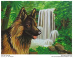 Leia German Shepherd in Jungle - Oil Painting