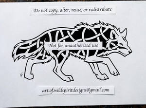 Prowling Wolf - Knotwork Design