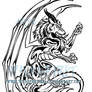 Dragon Wolf Tattoo Design