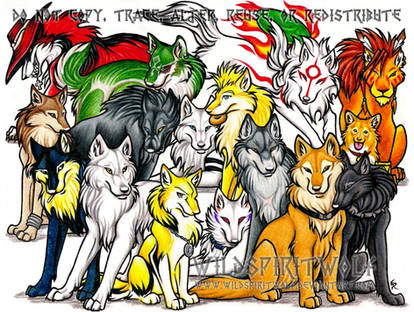 Anime Wolf Group Commission