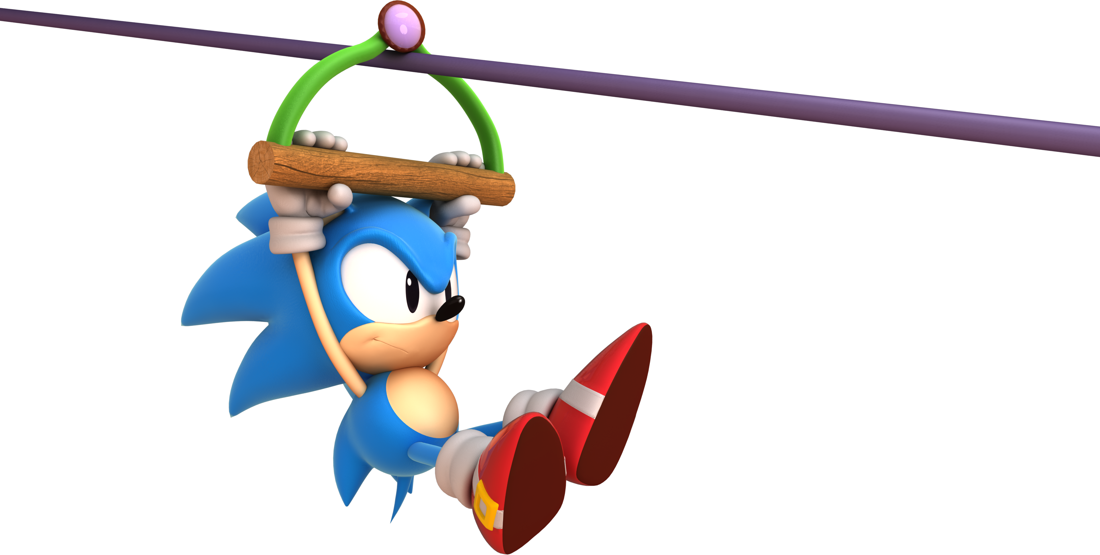 Sonic Mania Green Hill Zone Act 2 - Zipline Render by TBSF-YT on DeviantArt