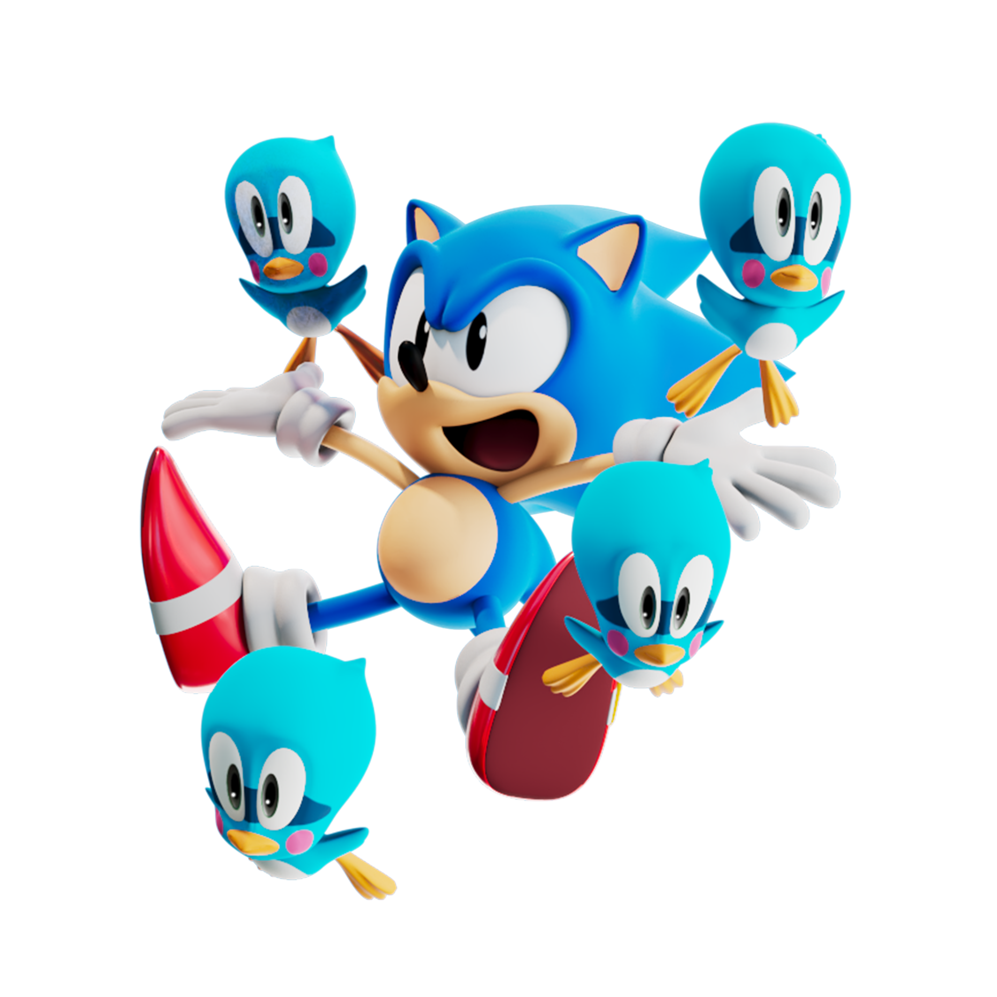 Classic Sonic The Hedgehog, Render WttP1/4