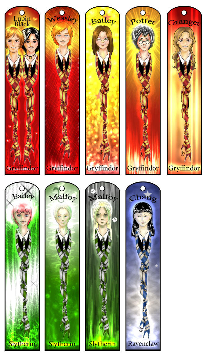 Harry Potter Bookmarks by CarnivalCadet on DeviantArt