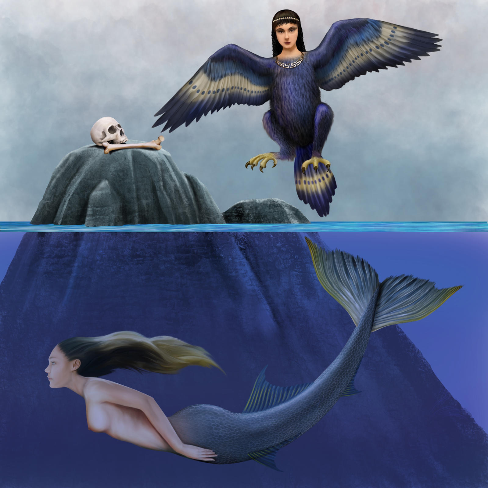 Siren And Mermaid By Cisiopurple On DeviantArt siren-and-mermaid-by-cisiopurple-on-deviantart
