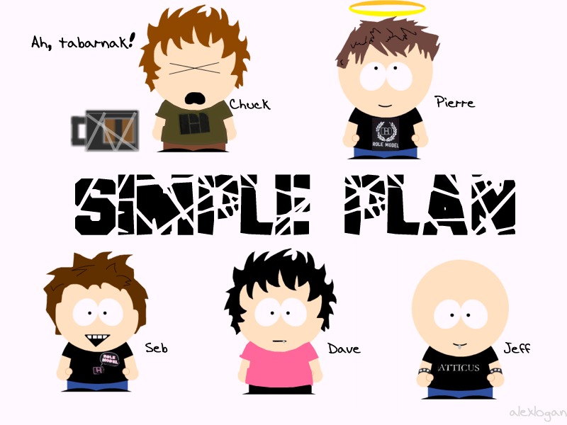 Simple Plan - South Park style by alog-06 on DeviantArt
