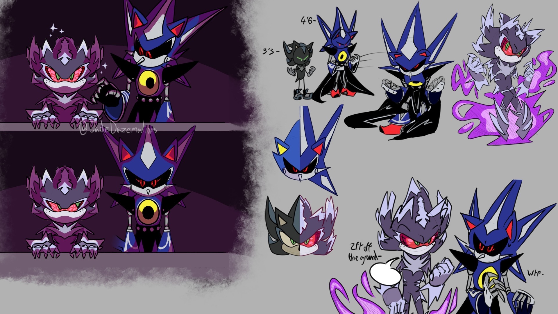 Mephiles and Neo doodles