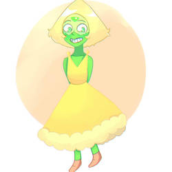 peridot con vestido