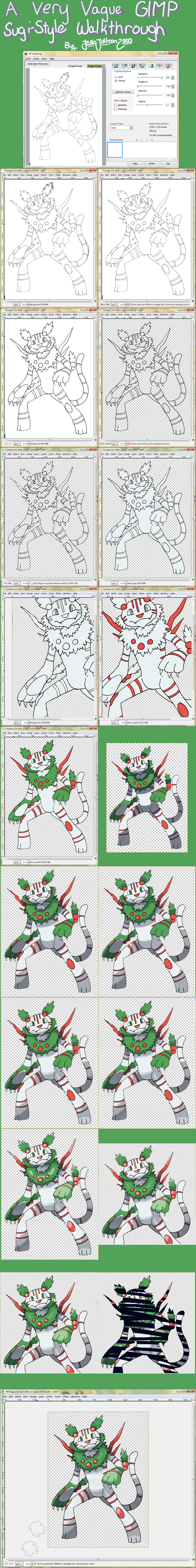 A GIMP Sugimori Walkthrough