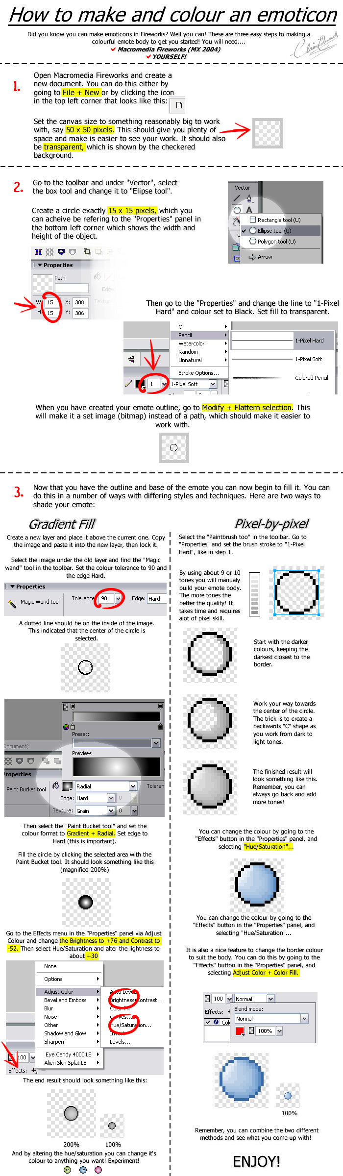 How to make+colour an Emoticon