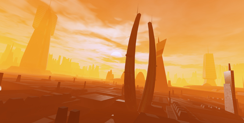 Alien City at Sunset