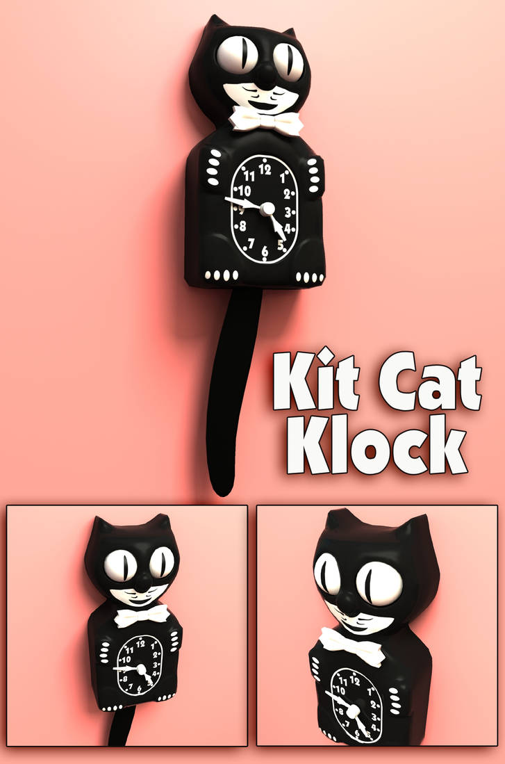 Kit Cat Clock 3D Model by sicklilmonky