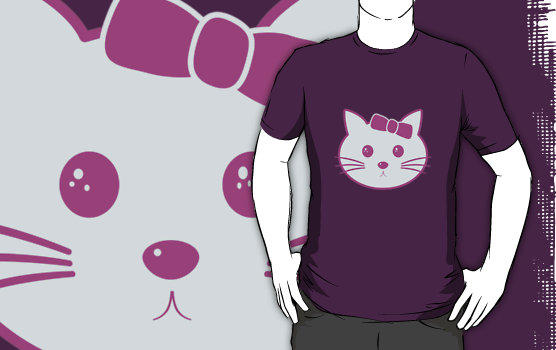 Cartoon Anime Cat Face Design