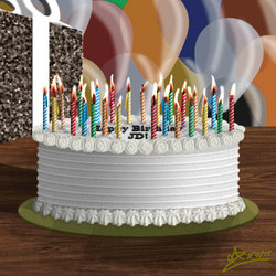 Birthday Cake (Sparkly Animation-Seizure Warning)