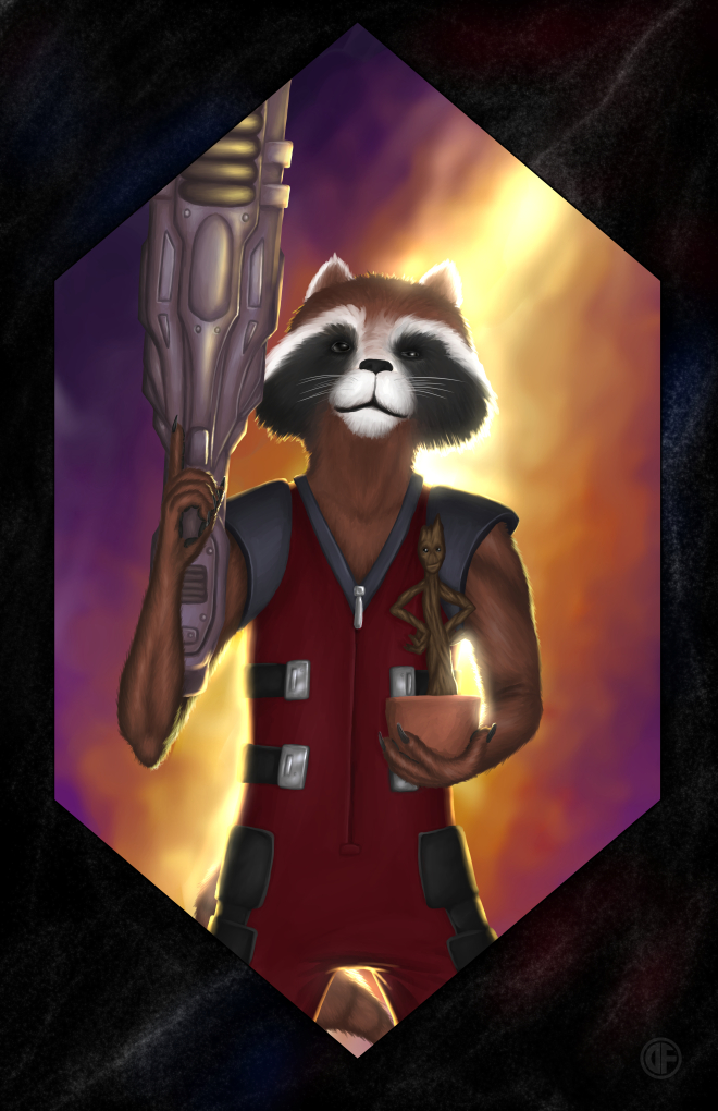 Rocket and baby Groot