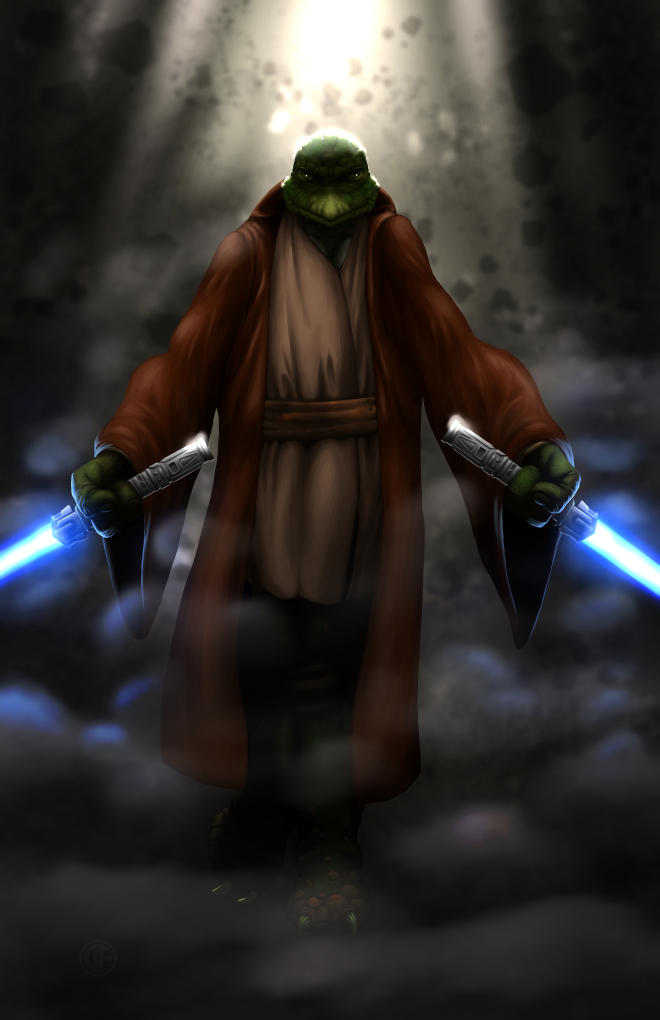 Leonardo, the turtle Jedi