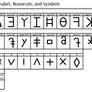 Modern Phoenician Alphabet, Numerals, and Symbols