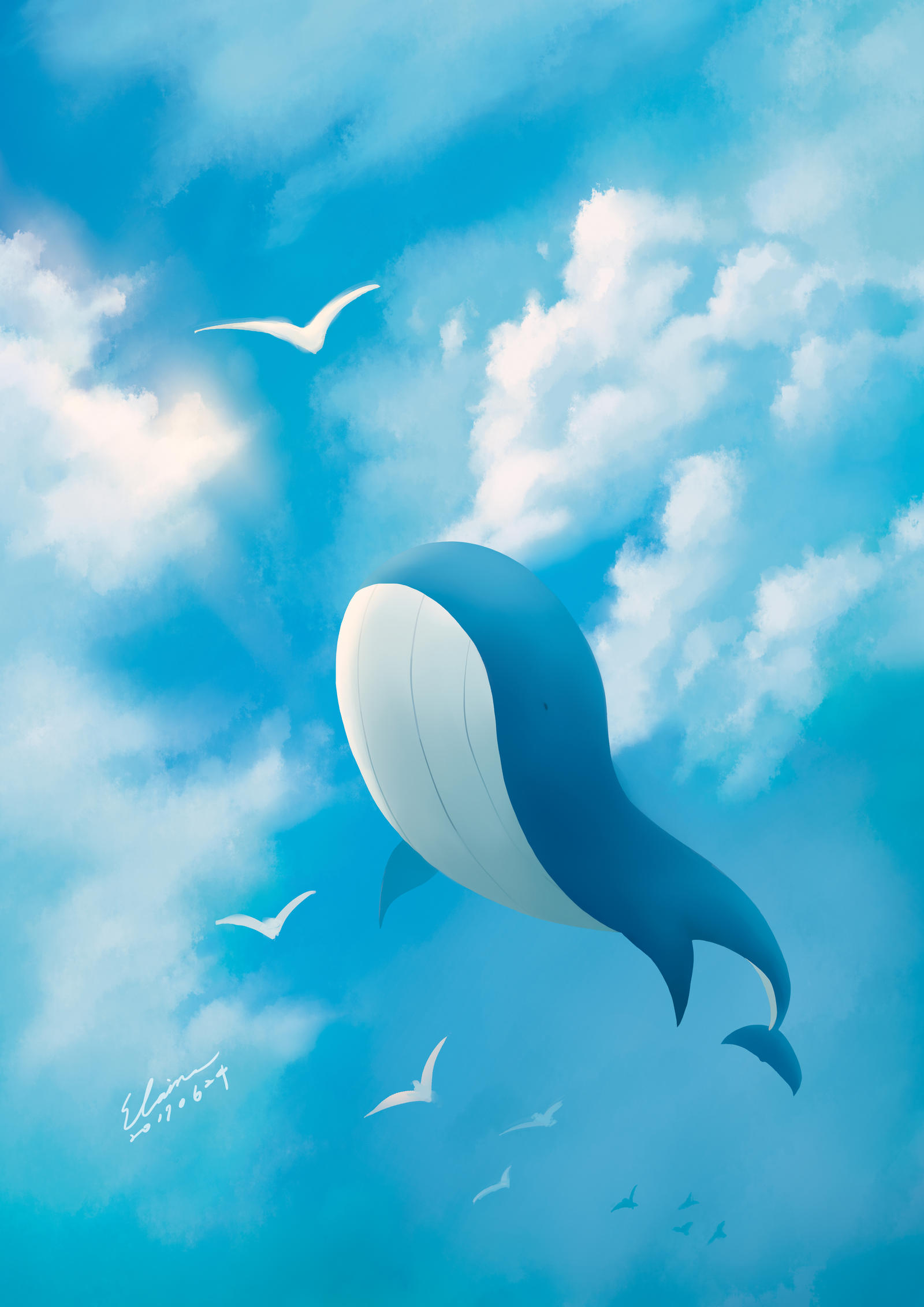 Whale over the Sky