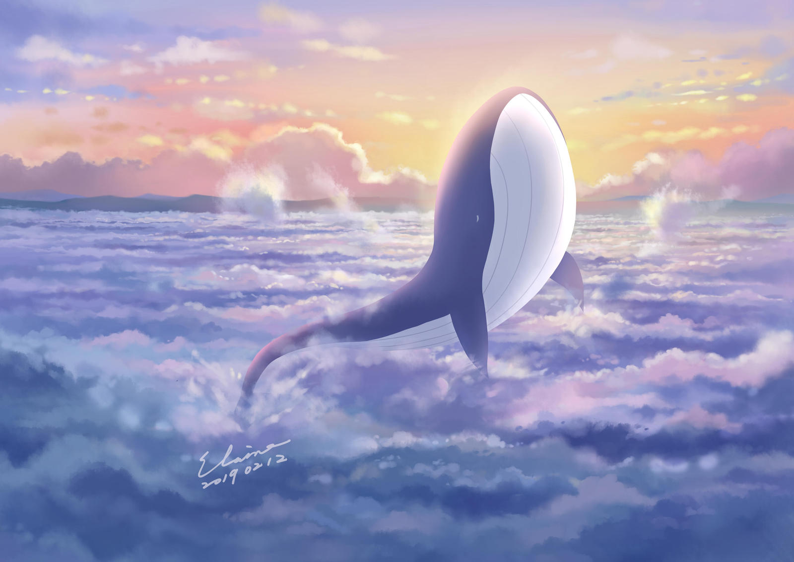 Whales in Heaven, 10m x 15mm Roll, Cloud Art Planner
