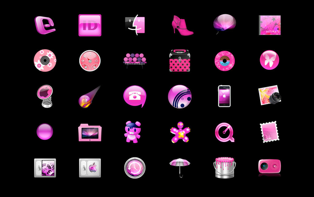 Pink icons collection