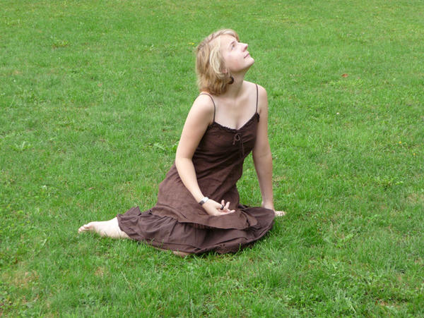 sitting on the grass III