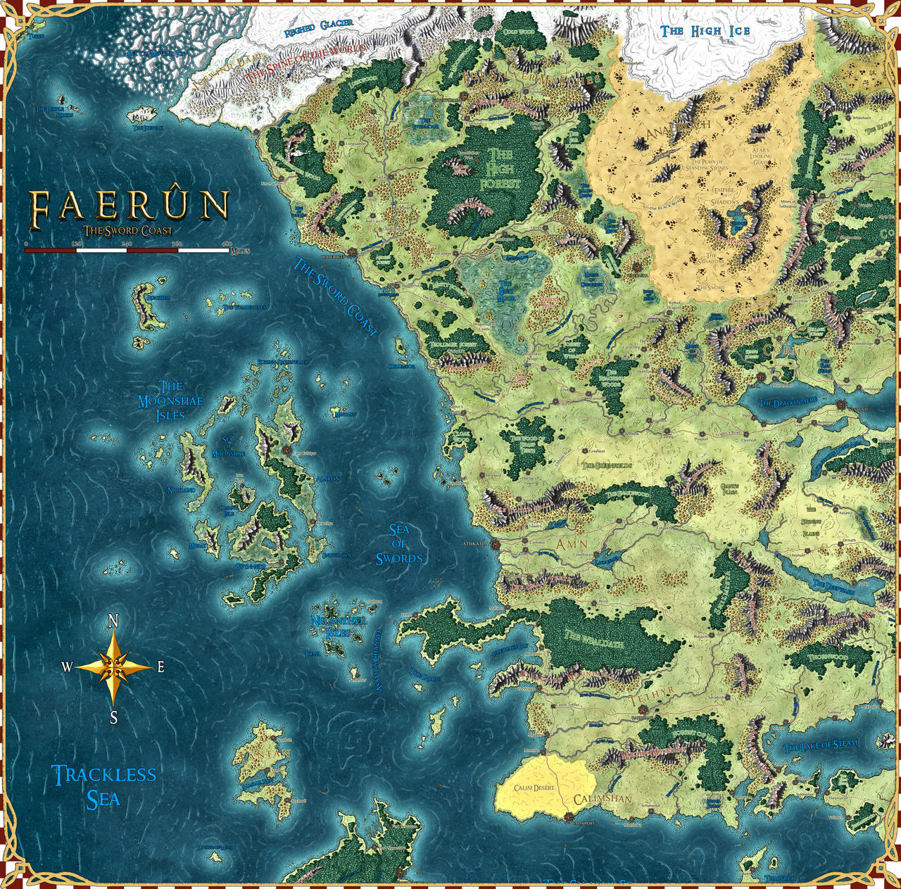 Sword Coast Map By Rav3l2 On DeviantArt sword-coast-map-by-rav3l2-on-deviantart
