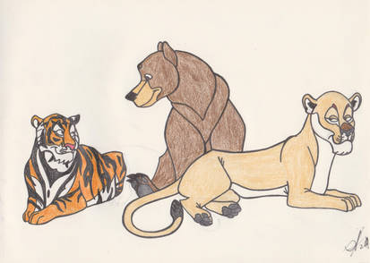 Baloo, Shere Khan and Leo