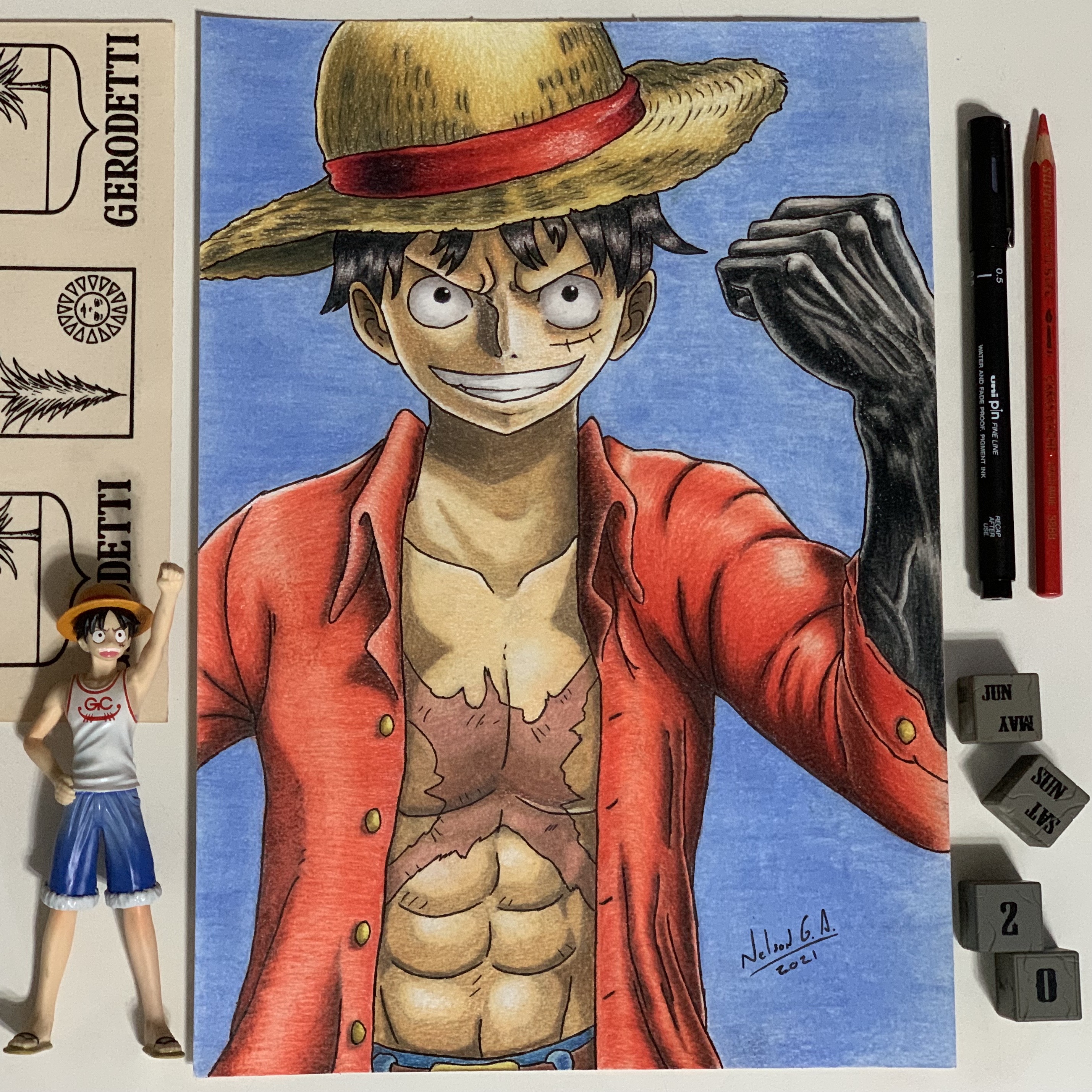 Handmade Fanart Monkey D. Luffy : r/OnePiece