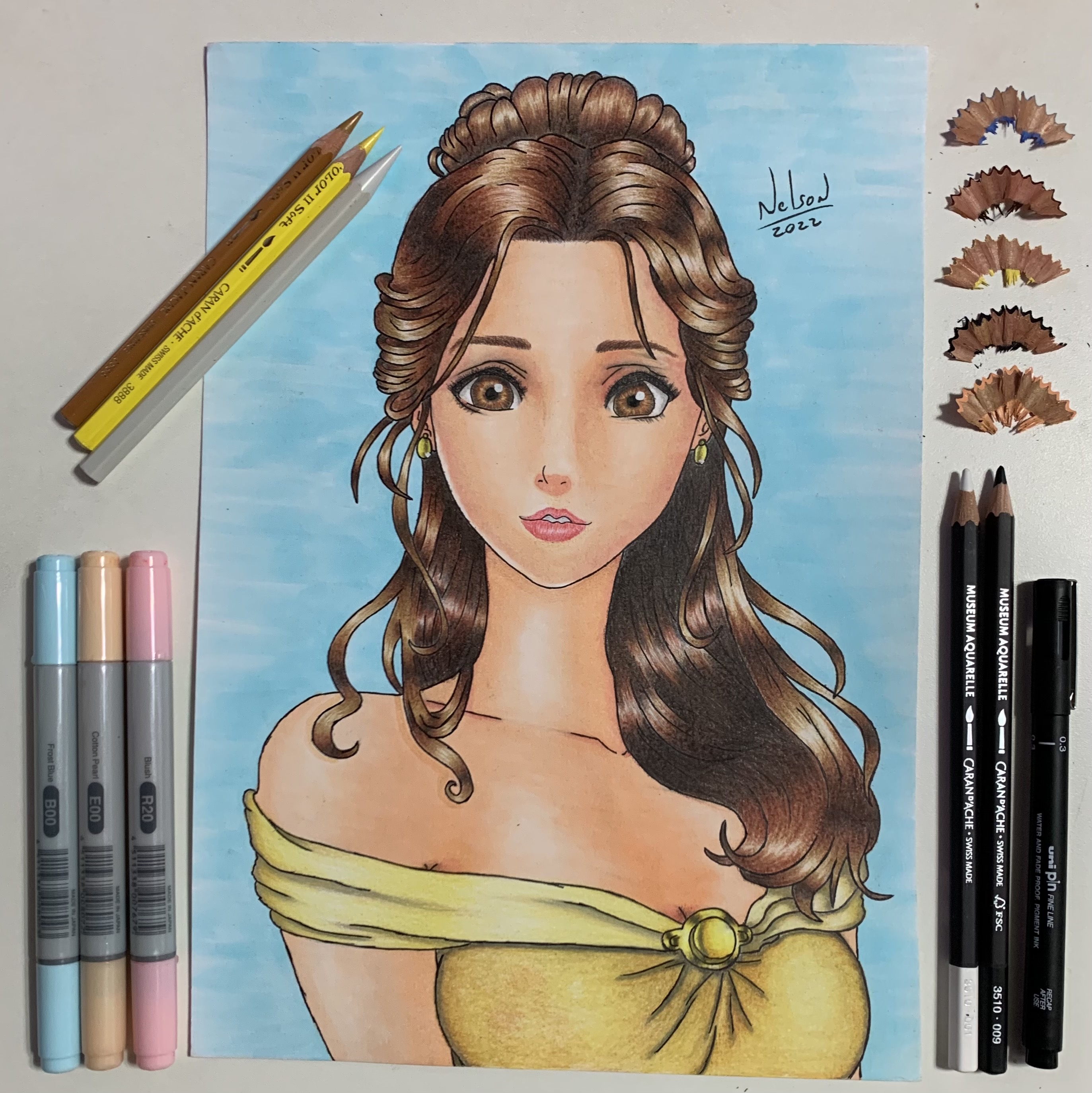 Beauty, from Beauty and the Beast (Manga Style) by nelsonaubert on