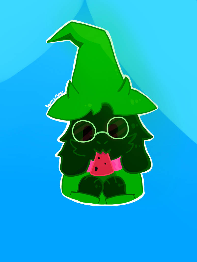 Watermelon Ralsei Ralsei eating watermelon by benrrixplayer on DeviantArt